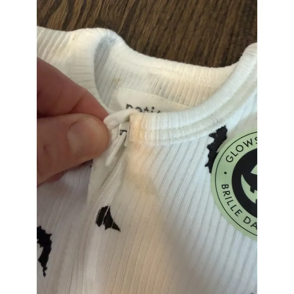 Petit Lem Newborn Zipper Bat Halloween Footie One Piece Cotton Unisex NWT $34